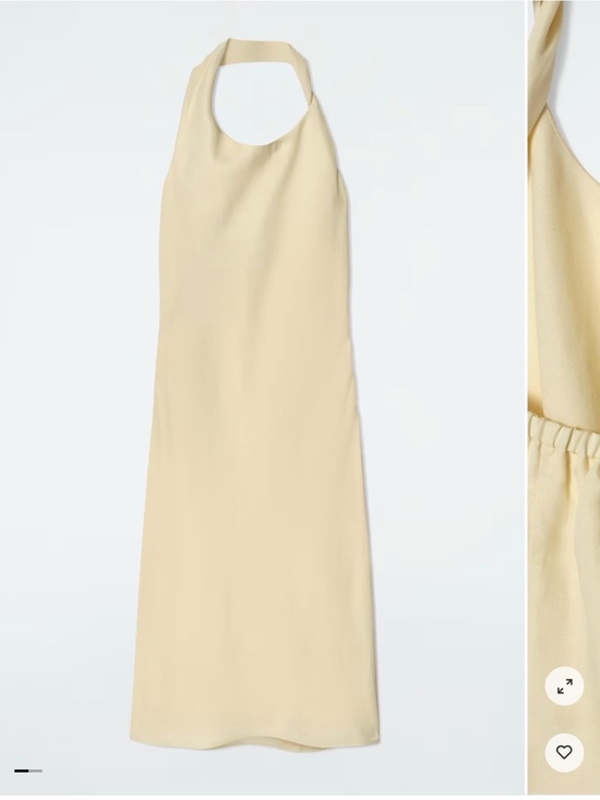 COS Dresses & Skirts - COS Pale Yellow Halter Midi Dress